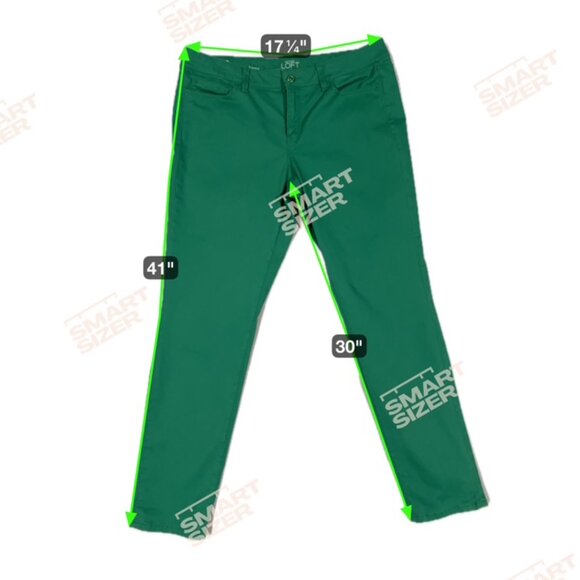 LOFT modern skinny green jeans - Picture 2 of 5